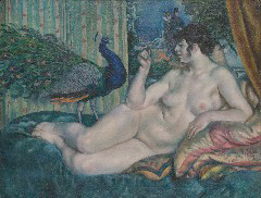 YASUI Sotaro, Peacock and Woman, 1914