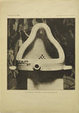 Alfred Stieglitz, Fountain (photograph of assisted readymade by Marcel Duchamp), 1917.
in The Blind Man 2, May 1917.