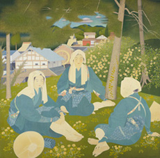TSUCHIDA Bakusen, Oharame (Woman Peddlers from Ohara), 1927