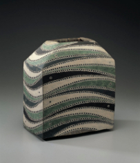 KAMODA Shoji, Painted Rectangular Flat Vase, 1972