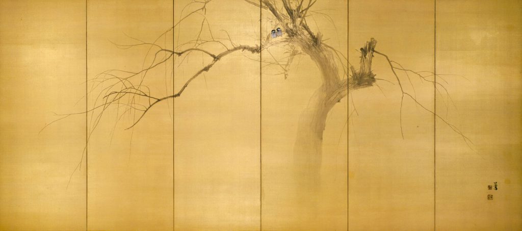 TAKEUCHI Seiho, Willow Trees on the Frosty Riverside, c. 1904