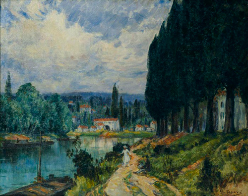 TOTORI Eiki, The Seine, 1919