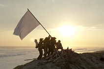 森村泰昌 海の幸・戦場の頂上の旗
