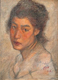 青木繁 《女の顔》 1904年