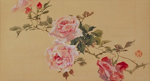 浅井忠《薔薇図》1902-07年