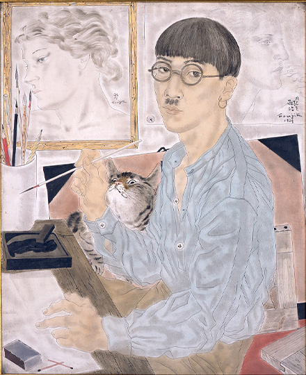 藤田嗣治 《自画像》1929年 東京国立近代美術館蔵