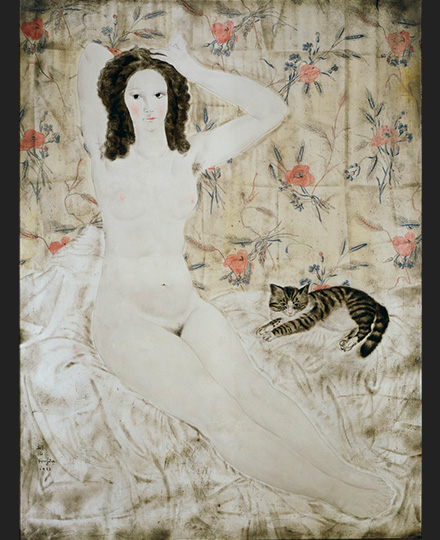 藤田嗣治 《タピスリーの裸婦》1923年 京都国立近代美術館蔵