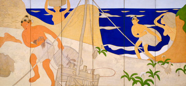 土田麦僊《海女》（右隻）1913年（展示期間：7月22日～8月23日）