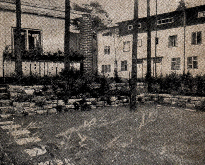 蔵田が暮らしたツェーレンドルフ・ジードルンクの庭