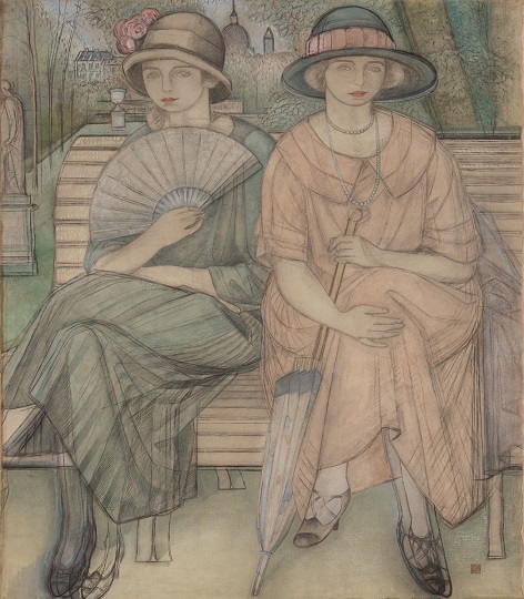 土田麦僊《巴里の女》1923年（後期展示）