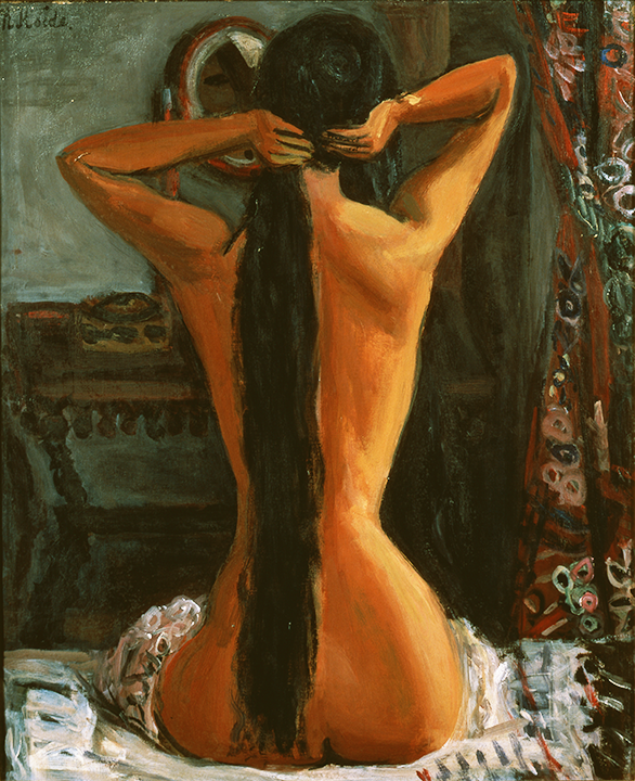 小出楢重《裸女結髪》1927年